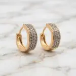 Aretes Brillo Soñado en Baño de Oro Real 18K y Cobre Ecológico SGS hipoalergénico libre de níquel - D'moé Joyería