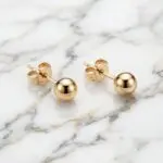 Aretes Elegancia Pura en Baño de Oro Real 18K y Cobre Ecológico SGS hipoalergénico libre de níquel - D'moé Joyería