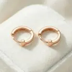 Aretes Aura Dorada en Baño de Oro Real 18K y Cobre Ecológico SGS hipoalergénico libre de níquel - D'moé Joyería