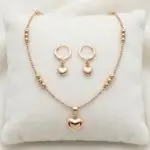 Trío Puro Amor en Baño de Oro Real 18K y Cobre Ecológico SGS hipoalergénico libre de níquel - D'moé Joyería
