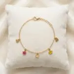 Pulsera Encanto Estelar en Baño de Oro Real 18K y Cobre Ecológico SGS hipoalergénico libre de níquel - D'moé Joyería
