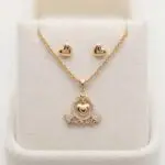 Trío Puro Amor en Baño de Oro Real 18K y Cobre Ecológico SGS hipoalergénico libre de níquel - D'moé Joyería