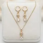 Trío Jardín de Luz en Baño de Oro Real 18K y Cobre Ecológico SGS hipoalergénico libre de níquel - D'moé Joyería