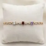 Pulsera Gemas Radiantes en Baño de Oro Real 18K y Cobre Ecológico SGS hipoalergénico libre de níquel - D'moé Joyería