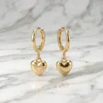 Aretes Amor Radiante en Baño de Oro Real 18K y Cobre Ecológico SGS hipoalergénico libre de níquel - D'moé Joyería