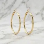 Aretes Aura Dorada en Baño de Oro Real 18K y Cobre Ecológico SGS hipoalergénico libre de níquel - D'moé Joyería