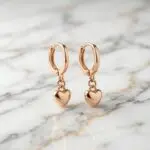 Aretes Latido Dorado en Baño de Oro Real 18K y Cobre Ecológico SGS hipoalergénico libre de níquel - D'moé Joyería