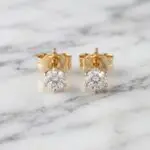 Aretes Luz Eterna en Baño de Oro Real 18K y Cobre Ecológico SGS hipoalergénico libre de níquel - D'moé Joyería