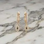 Aretes Mirada Encantada en Baño de Oro Real 18K y Cobre Ecológico SGS hipoalergénico libre de níquel - D'moé Joyería