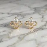 Aretes Luz Interior en Baño de Oro Real 18K y Cobre Ecológico SGS hipoalergénico libre de níquel - D'moé Joyería