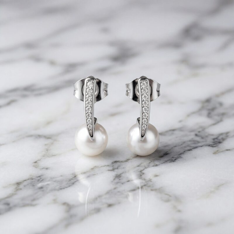 Aretes Perla Brillante