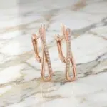 Aretes Unión Radiante en Baño de Oro Real 18K y Cobre Ecológico SGS hipoalergénico libre de níquel - D'moé Joyería