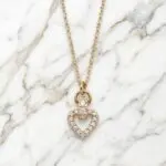 Dúo Corazón Radiante en Baño de Oro Real 18K y Cobre Ecológico SGS hipoalergénico libre de níquel - D'moé Joyería