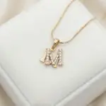 Dúo Inicial Majestuosa en Baño de Oro Real 18K y Cobre Ecológico SGS hipoalergénico libre de níquel - D'moé Joyería