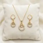 Trío Corazones Unidos en Baño de Oro Real 18K y Cobre Ecológico SGS hipoalergénico libre de níquel - D'moé Joyería